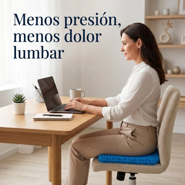 OrthoGel™ Cojín Ergonómico [Alivio y Comodidad al Sentarte]