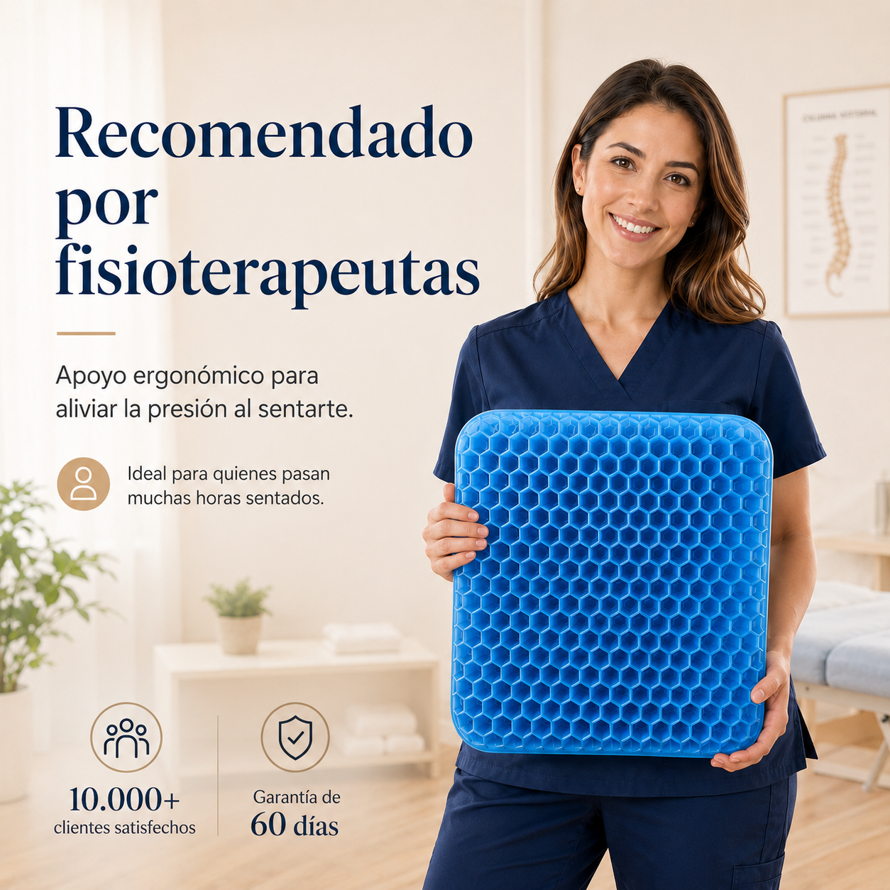 OrthoGel™ Cojín Ergonómico [Alivio y Comodidad al Sentarte]